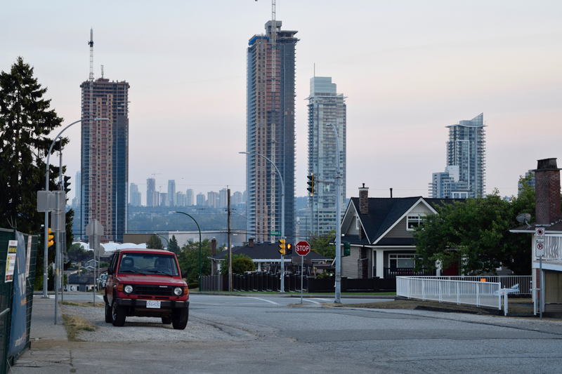 Two of the new Brentwood towers under construction. Eventually there will be 11 towers.